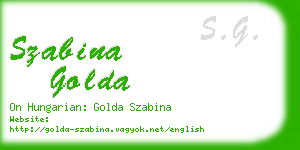 szabina golda business card